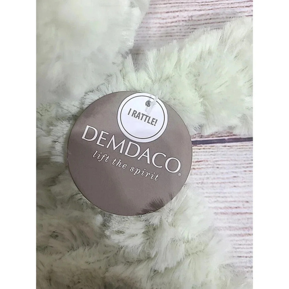 Demdaco Plush COZ Arnie Alligator Rattle Blankie Lovey Security Blanket Green - Picture 5 of 7